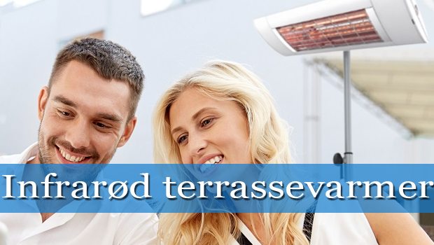 Infrarød terrassevarmer Stor med overblik samt